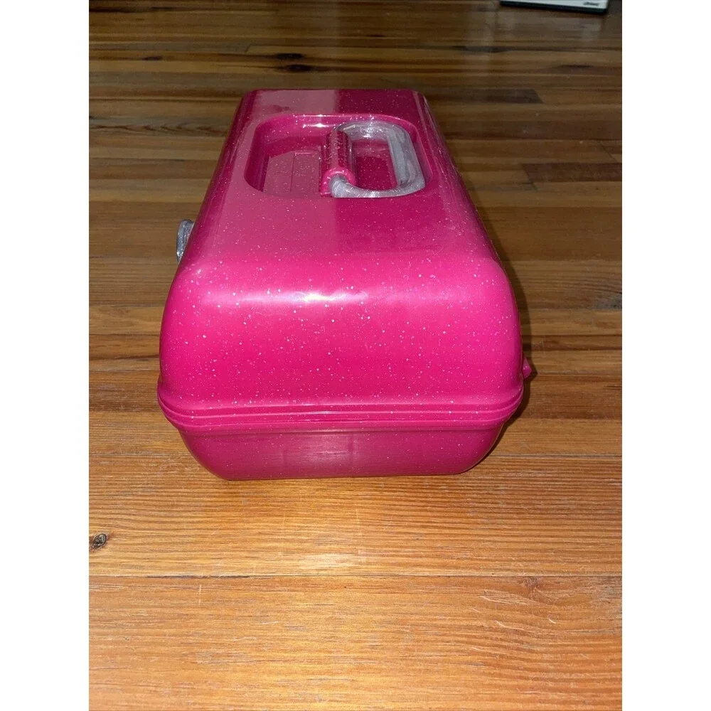 Caboodles On-The-Go Girl Makeup Cosmetic Travel Case Organizer Pink Sparkle